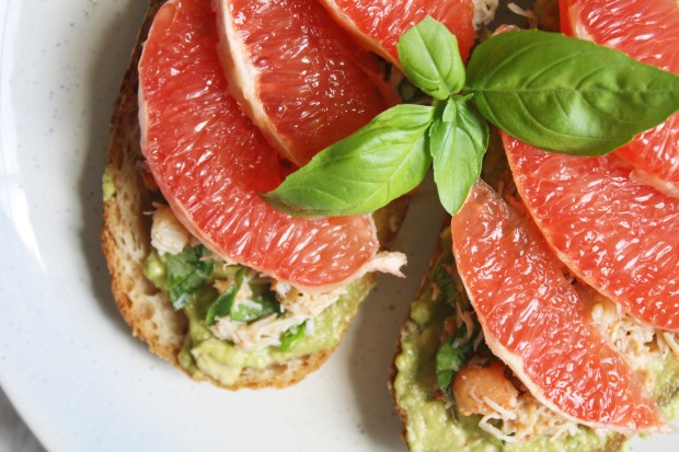 crab avocado toast with grapefruit wish to dish recipe (7)