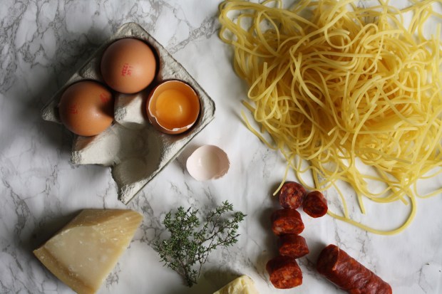 Chorizo carbonara wish to dish recipe (6)