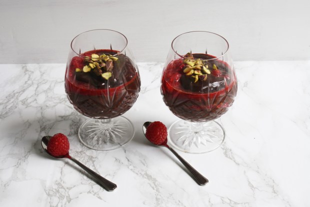 Spiced chocolate and raspberry pot recipe wish to dish (4)