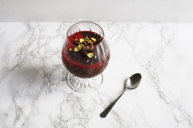 Spiced chocolate and raspberry pot recipe wish to dish (8)