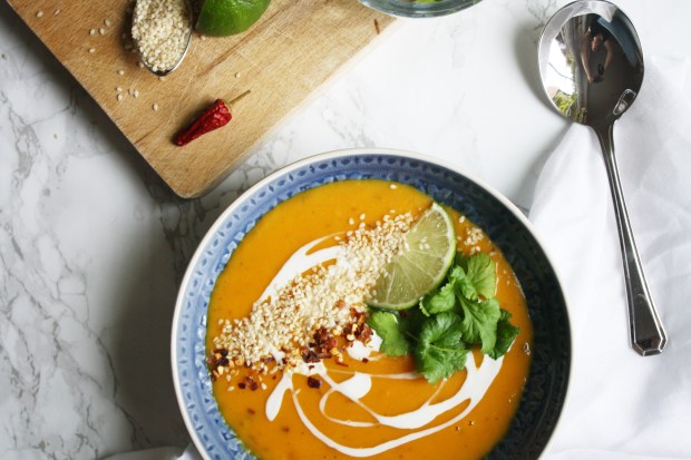 sweet potato and coconut soup recipe wish to dish (16)