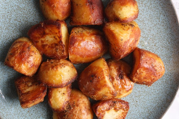 oregano and feta roast potatoes wish to dish recipe