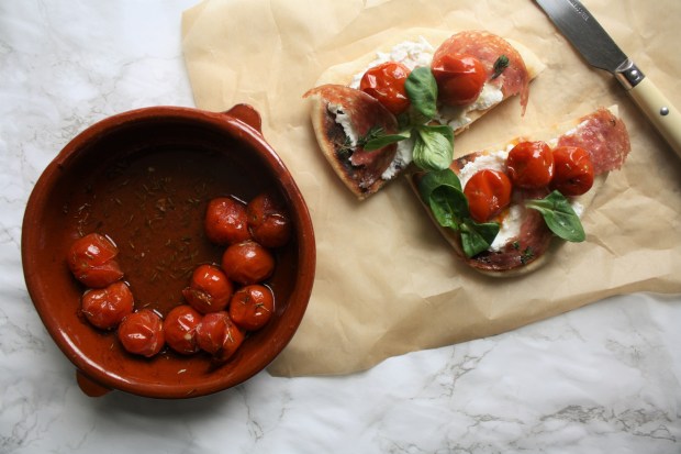 Tomato, ricotta and salami flatbread wish to dish recipe (13)