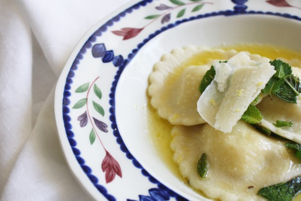 Lemon Ricotta Ravioli with Mint Butter wish to dish recipe (4)