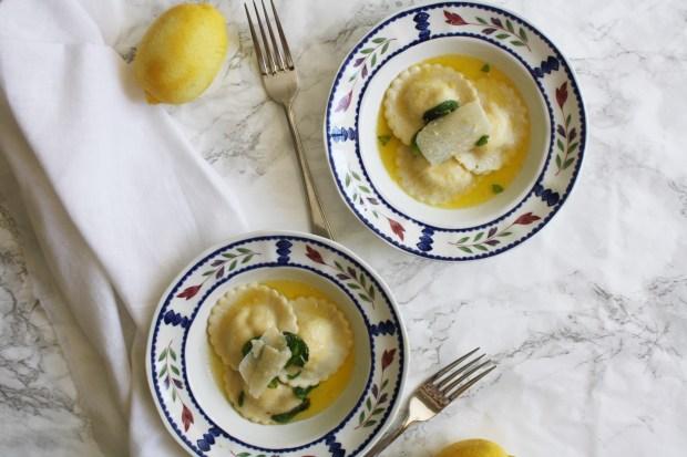 Lemon Ricotta Ravioli with Mint Butter wish to dish recipe (7)